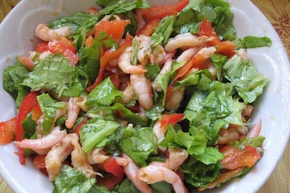 Salade de fruits de mer, un plat sain pour ceux qui suivent un régime sans gluten