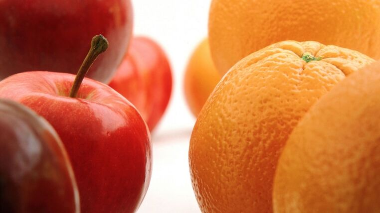 pommes et oranges pour le régime japonais